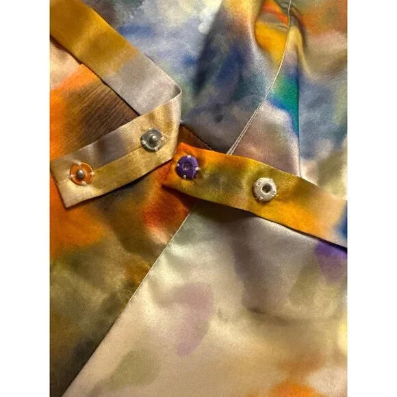 Elie Tahari Sunflower Print Sleeveless Silk Dress With Back Zipper Closure $298 - Picture 8 of 8